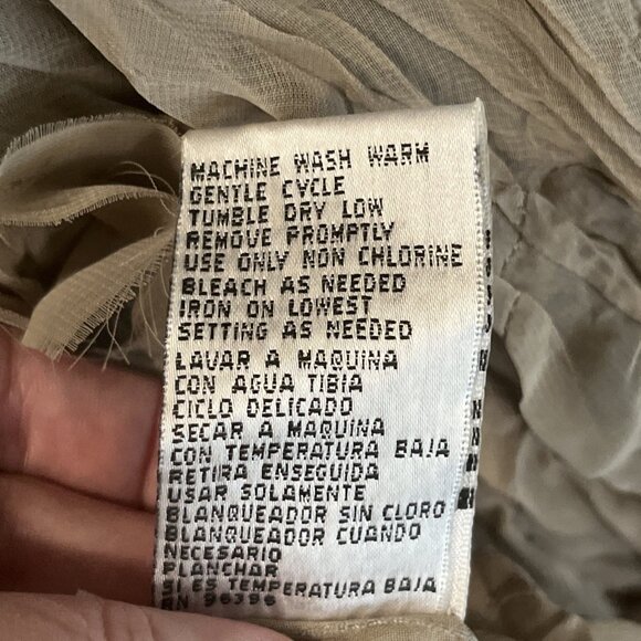 Dress U By Sharon Ruffled Button Top Shirt New Color: Sand Size: XL - Picture 10 of 11